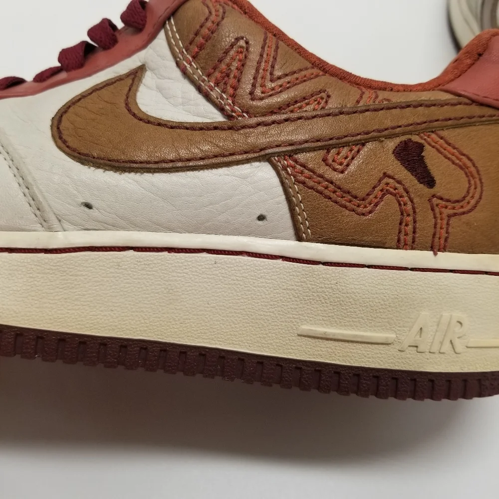 Nike Air Force One Men Size 10 Sneakers XXV AF-1 Lace Up Maroon Tan Mr Baltimore